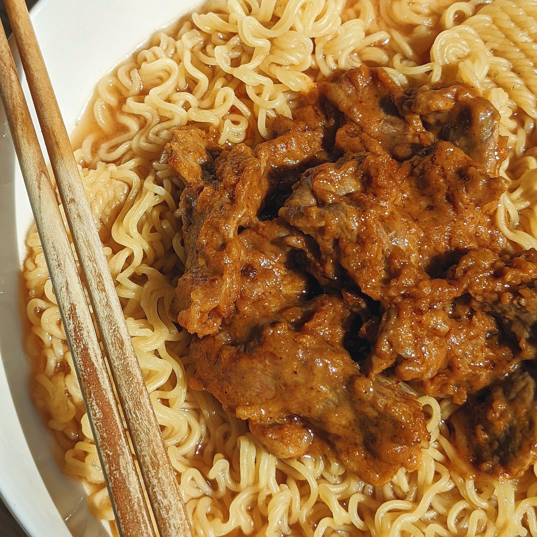 satay beef noodle soup (沙嗲牛肉麵)