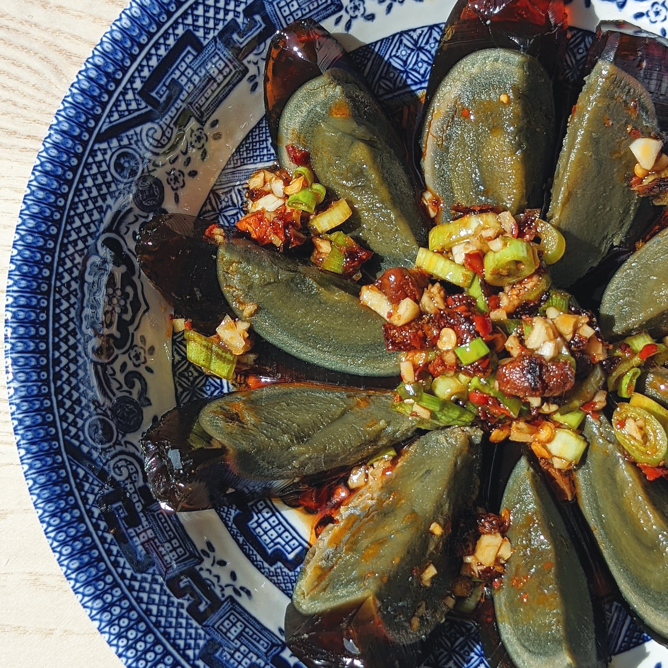 spicy mala century egg (麻辣皮蛋)